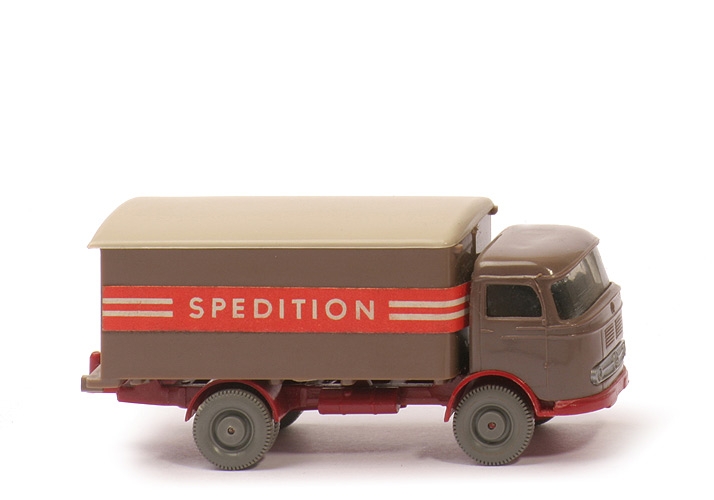 MB LP 321 Koffer Spedition - FH braun, Koffer blassbraun, CH weinrot, Dach hellgelbgrau - 540/27b
