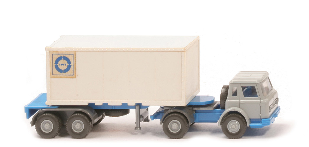 IH Container-Sattelzug 20 ft - IWT Aufkleber, ZM silbergrau/himmelblau - 525/5a