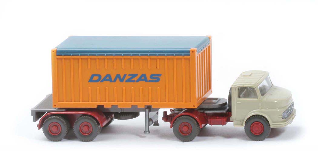 MB LS 1413 Container-Sattelzug 20 ft - Danzas OT, FH hellgelbgrau - 526/5c