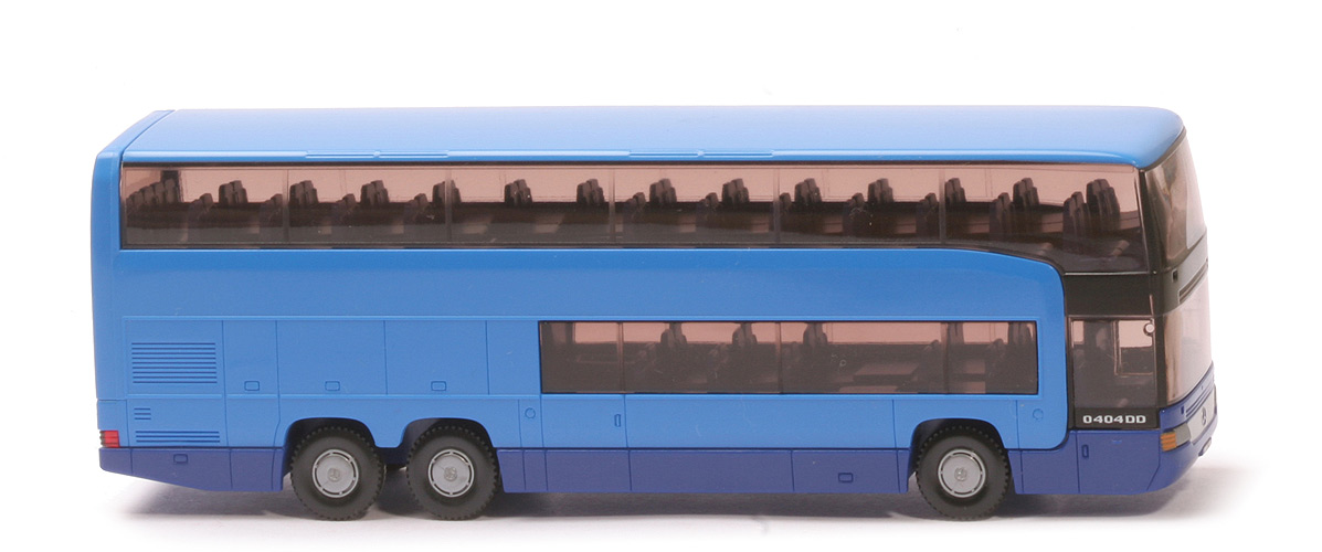 Reisebus MB O 404 DD - unbeschriftet, signalblau/ultramarin - 715/1a