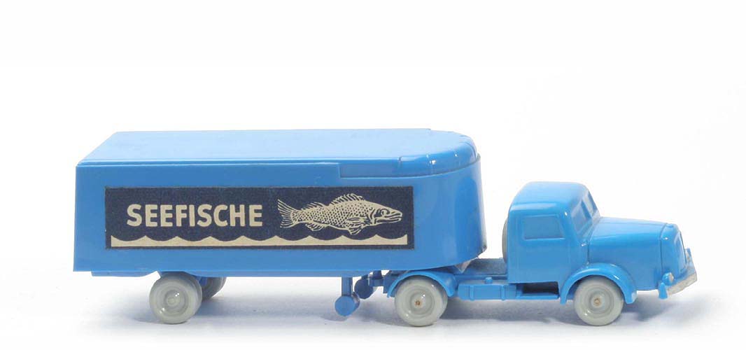 Henschel Alter Kühlsattelzug - Seefische, ZM himmelblau, Aufl. himmelblau - 520/9e