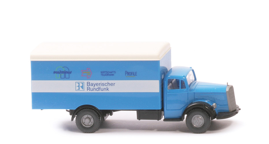 Mercedes L 6600 Koffer-Lkw (1998) - Bayerischer Rundfunk I, CH schwarz (Serie) - 990/3 - 2