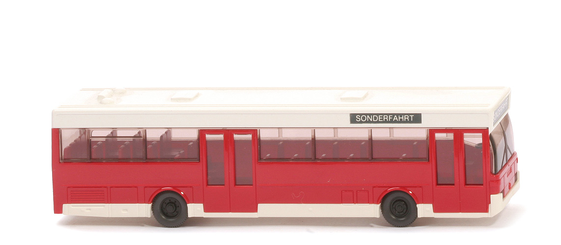 Linienbus MB O 405, unbeschriftet - weiß/rot/weiß (aus Sonderpackung Mercedes 26d/e) - Mercedes (26) d, e