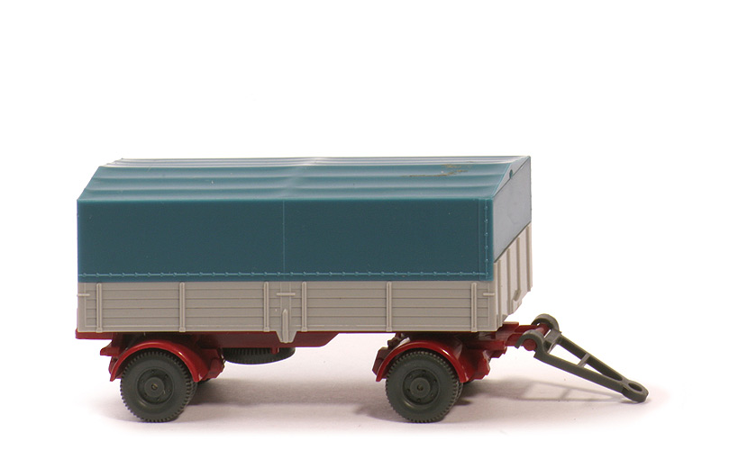 LKW-Anhänger (Typ 8) - PR silbergrau, CH weinrot, Räder 11 mm, 6-Loch anthrazit - 402/7m