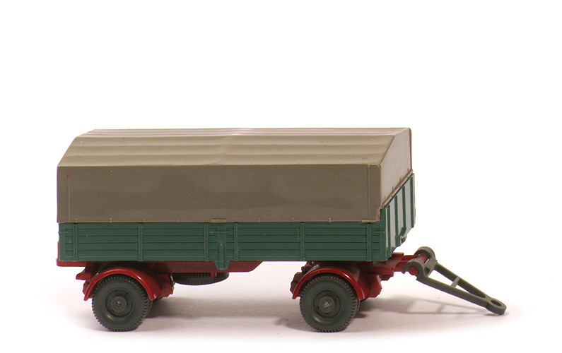 LKW-Anhänger (Typ 8) - PR hellpatinagrün, CH weinrot, Räder 11 mm, 6-Loch anthrazit - 402/7c ~