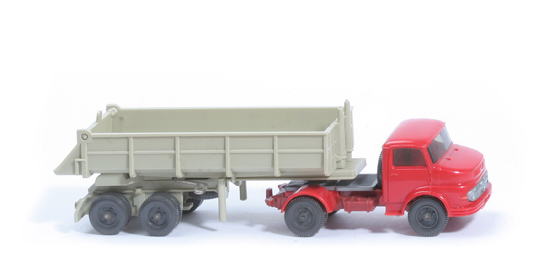 MB LS 1413 Alter Hinterkipper o. Lüfter - FH rot, Mulde hellgelbgrau - 677/2a