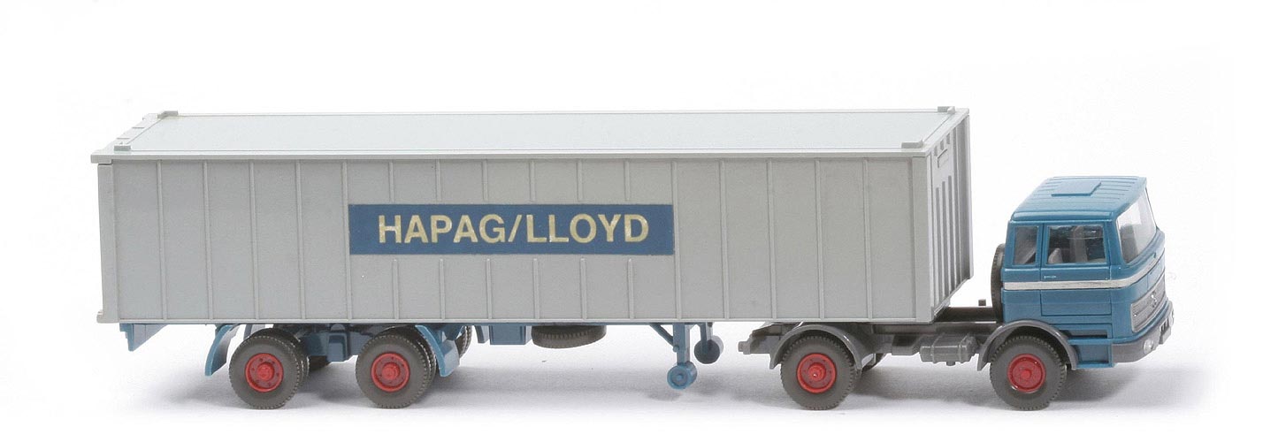 MB LPS 1620 Container-Sattelzug I - Hapag-Lloyd azurblau / staubgrau - 523/2d