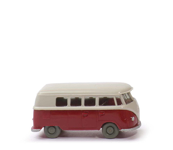 VW T1 Bus kl. Heckscheibe - braunweiß/weinrot - 310/8x