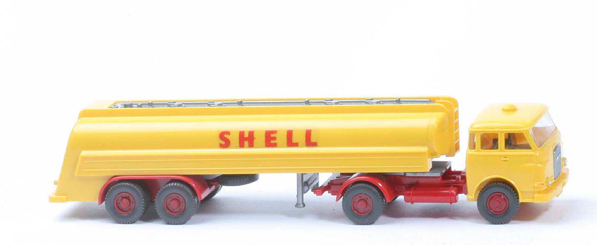 MAN 10.230 Shell-Tanksattelzug - Bolzen groß, o. Zugh., "S H E L L" - 802/3a