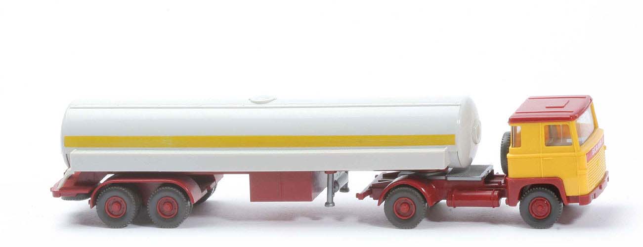 Scania 110  Flüssiggas-Tanksattelzug Frigen - gelb / hellbraunrot, Galerie altweiß - 805/1 ?