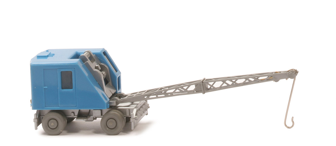 Mobilkran mit Rädern - himmelblau "66 k", mit Leuchten - 663/2