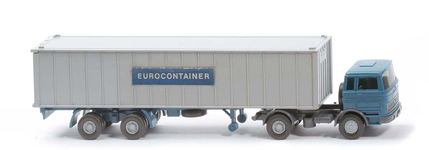 MB LPS 1620 Container-Sattelzug II - EUROCONTAINER azurblau / basaltgrau - 523/11a