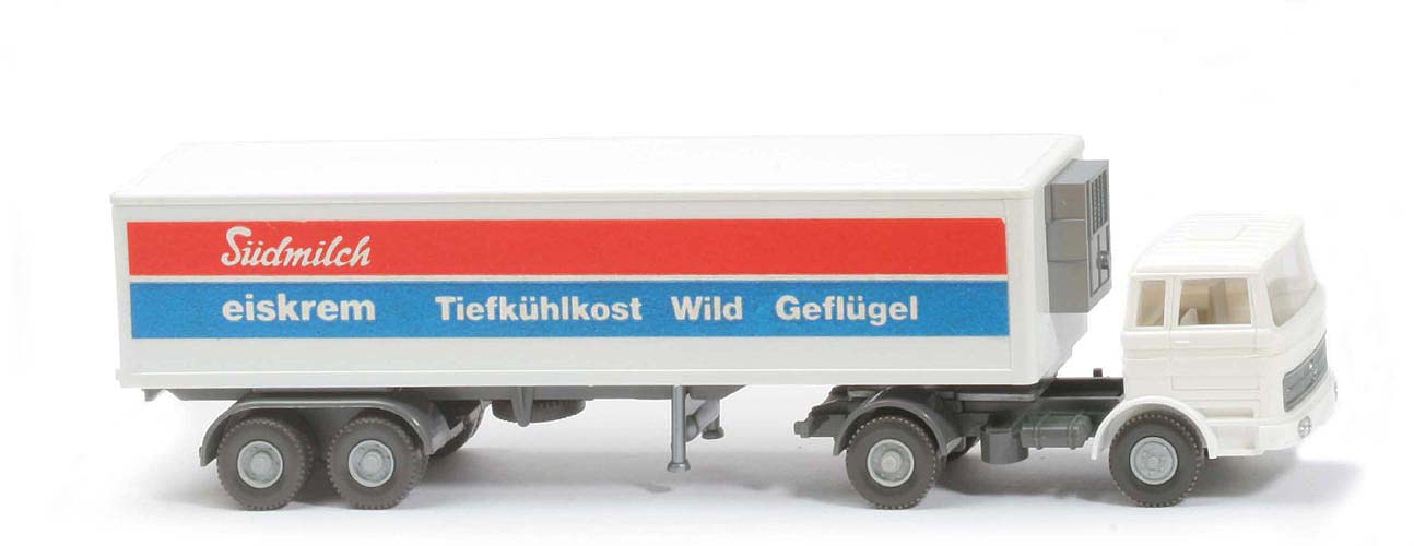 MB LPS 1620 Tiefkühlsattelzug neuer Auflieger - Südmilch, FH, Stoßstange weiß - Aufkleber - Südmilch 2c
