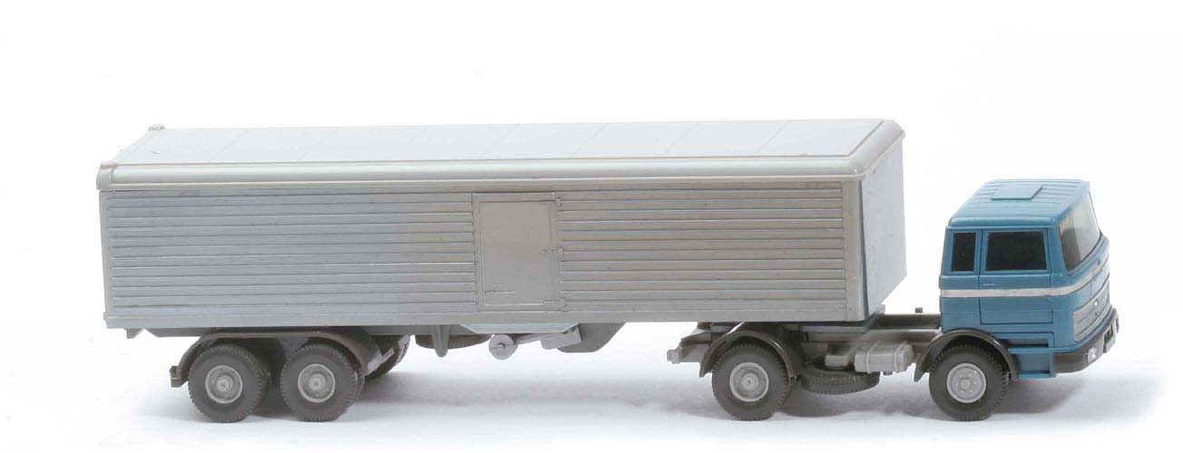 MB LPS 1620 Großraum-Sattelzug - Stütze bewegl. - hellazurblau / anthrazit - 524/1b - aa