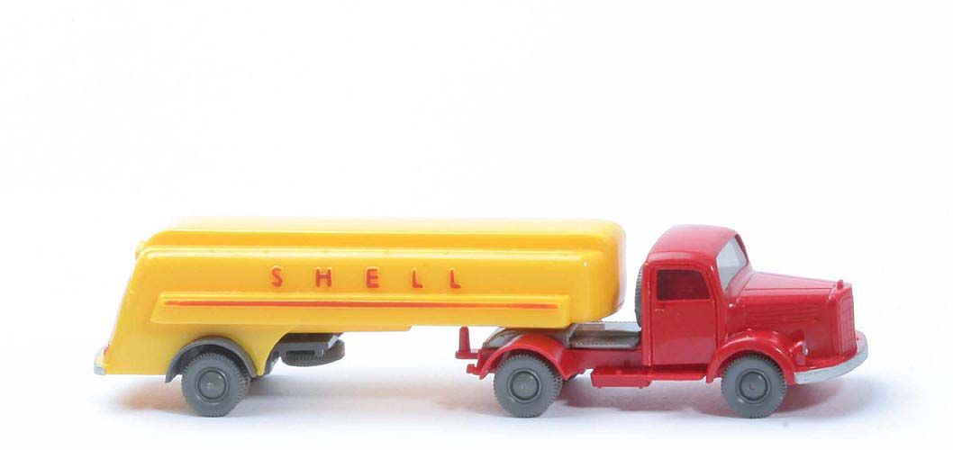 MB L 3500 S Alter Tanksattelzug - Shell, ZM rot, Blinker - 800/22a