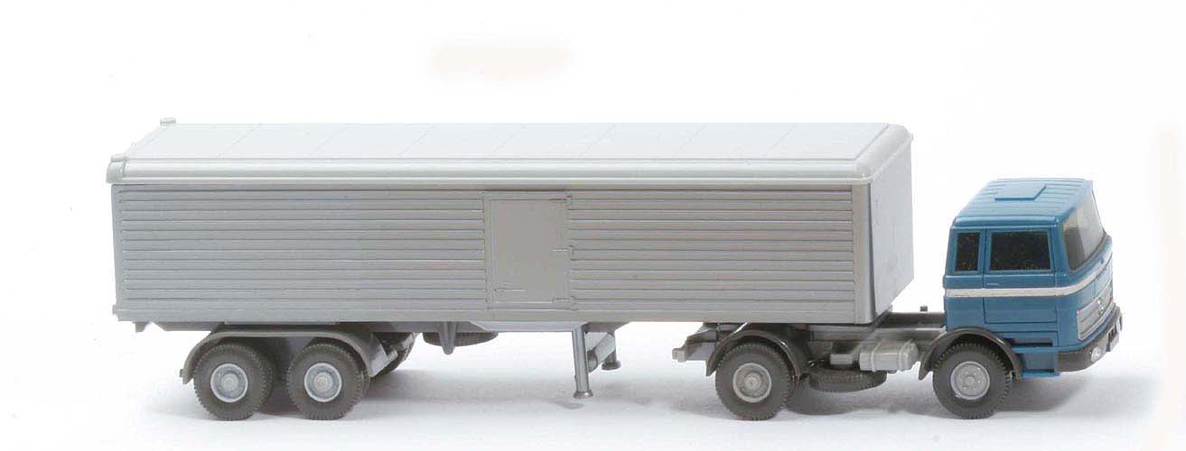 MB LPS 1620 Großraum-Sattelzug - Stütze starr - azurblau / anthrazit - 524/2a - cc