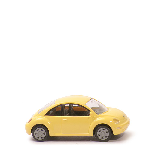 VW New Beetle - helles blassgelb - lackiert - Volkswagen (45h)