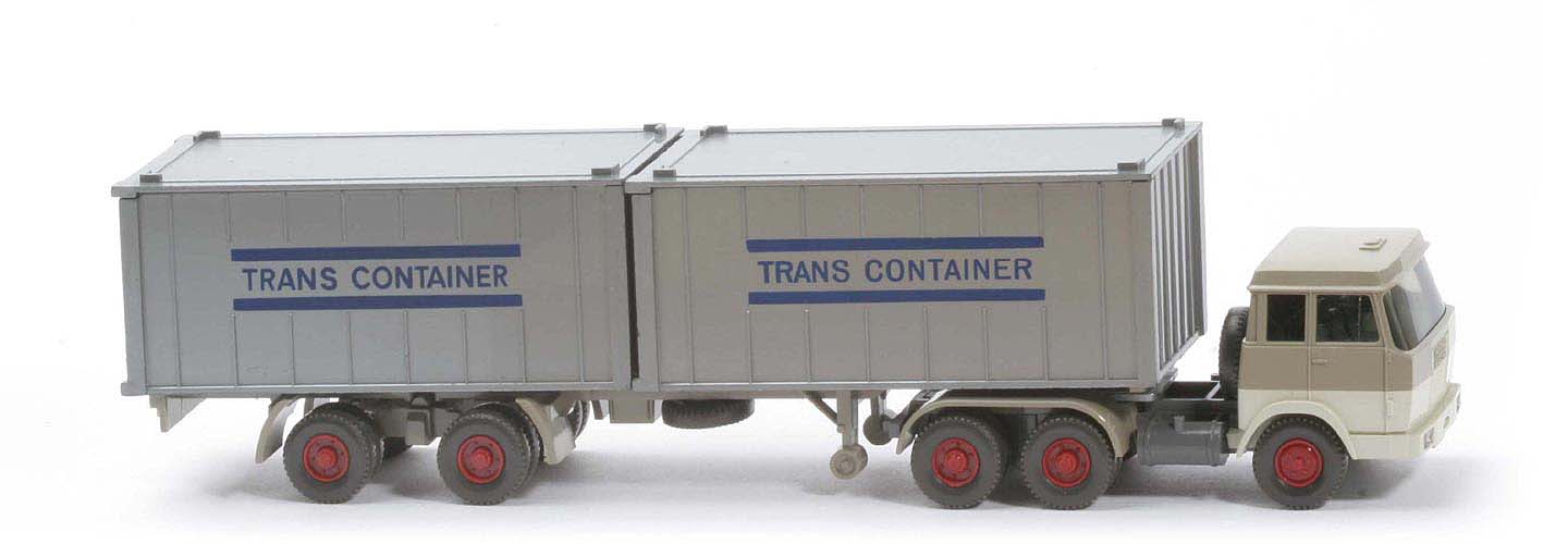Hanomag-Henschel Container-Sattelzug - Trans Container (Druck) 2 x 20 ft , silbern - 521/12f