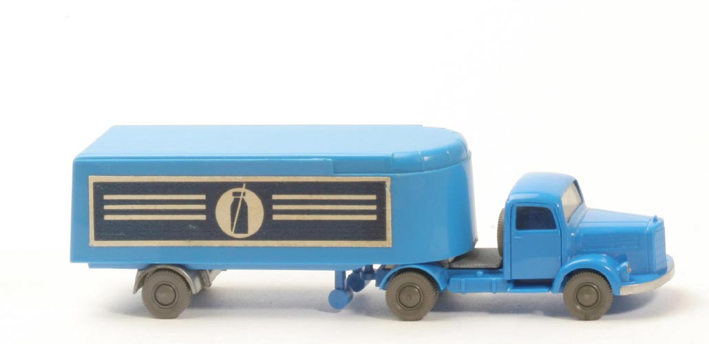 MB L 3500 S Alter Kühlsattelzug - Milchsymbol, Kanne blau, himmelblau / himmelblau - 520/21a