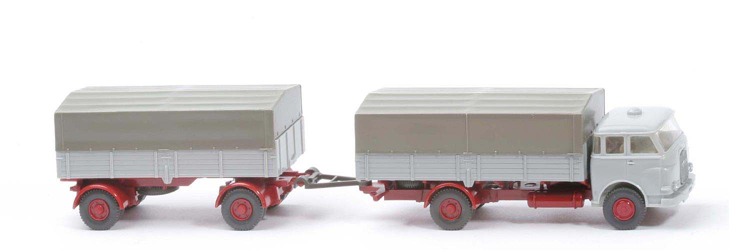 MAN 10.230 Pritschen-LKW mit Anhänger - ZH Dreieck, silbergrau - 416/3b