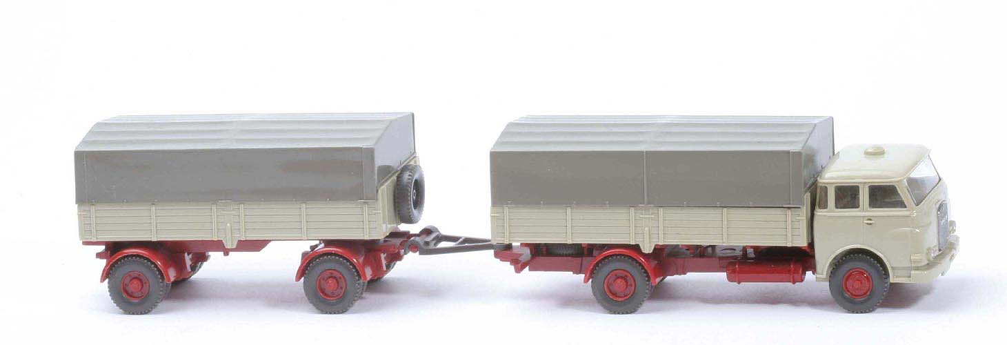 MAN 10.230 Pritschen-LKW mit Anhänger - ZH Dreieck, hellgelbgrau - 416/3e?