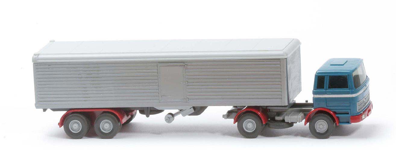 MB LPS 1620 Großraum-Sattelzug - azurblau / Kotfl. weinrot - 524/1a - ?