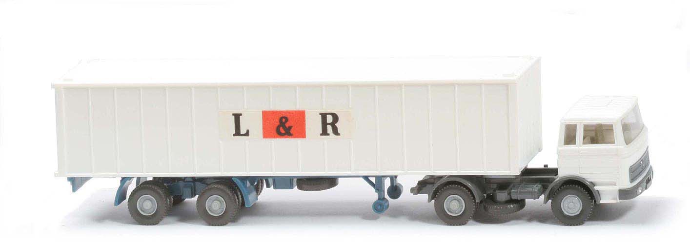MB LPS 1620 Container-Sattelzug II - L & R weiß / basaltgrau - 523/17a