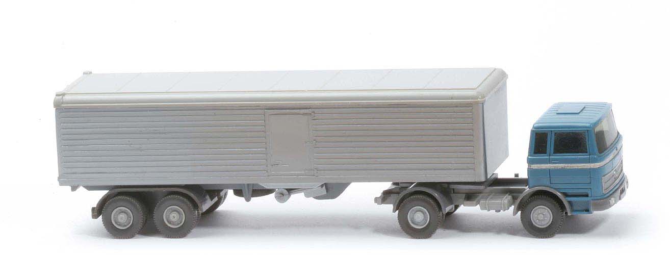 MB LPS 1620 Großraum-Sattelzug - Stütze bewegl. - hellazurblau / staubgrau - 524/1b - aa