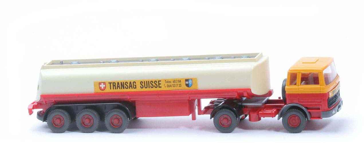 MB LPS 1620 Tanksattelzug - Kab. melonengelb / rot - Transag Suisse B