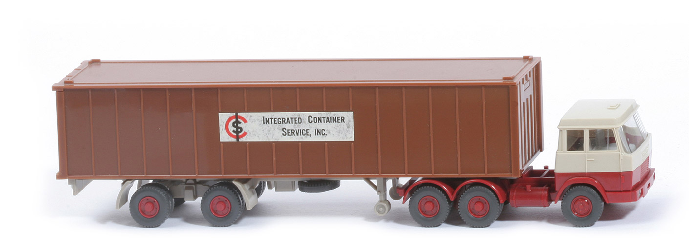 Hanomag-Henschel Container-Sattelzug - ICS 1 x 40 ft, dunkellehmbraun - ICS (1) b