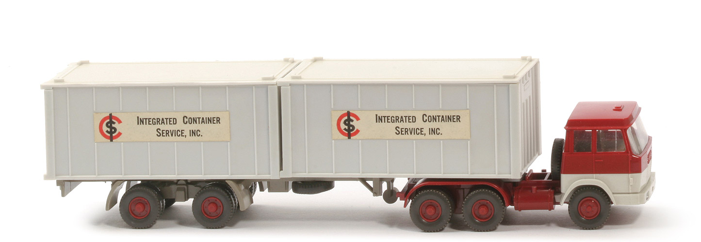 Hanomag-Henschel Container-Sattelzug - ICS 2 x 20 ft , altweiß - ICS (1) ~