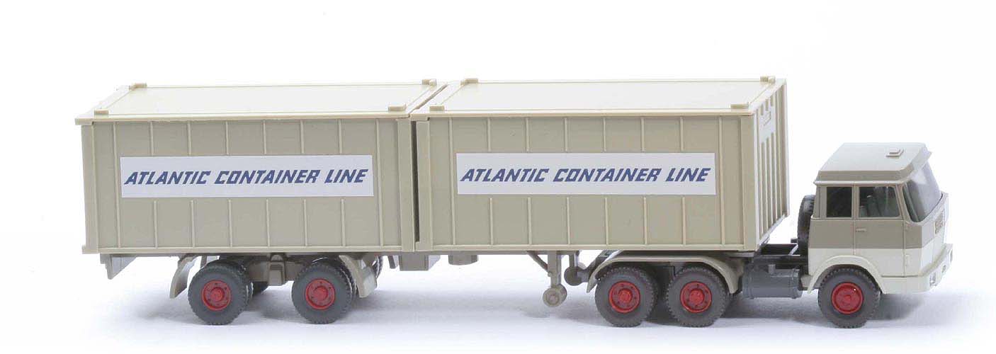 Hanomag-Henschel Container-Sattelzug - Atlantic Container Lines 2 x 20 ft , hellgelbgrau - 521/10 ?