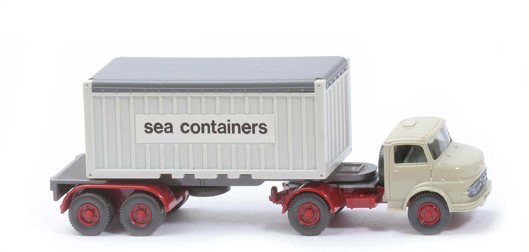 MB LS 1413 Container-Sattelzug 20 ft - sea containers OT, Papieraufkleber - 526/4 ?