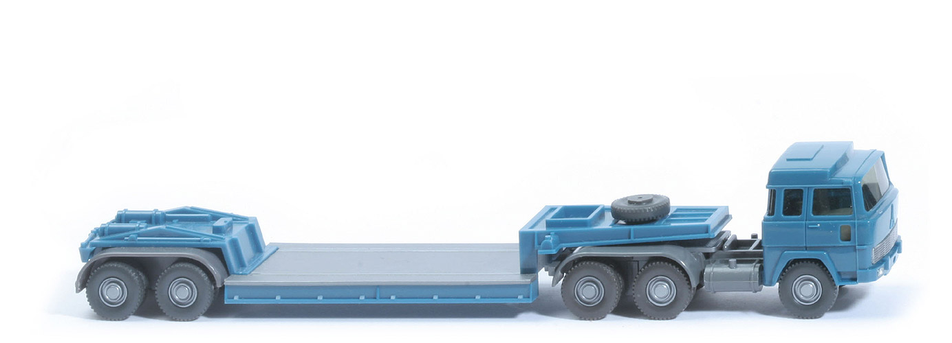 Magirus 235 D Tieflade-Sattelzug o. Ladung - FH, Auflieger azurblau - ohne Gelblicht - 503/3 ?