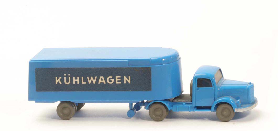 MB L 3500 S Alter Kühlsattelzug - Kühlwagen - himmelblau / himmelblau - 520/13c