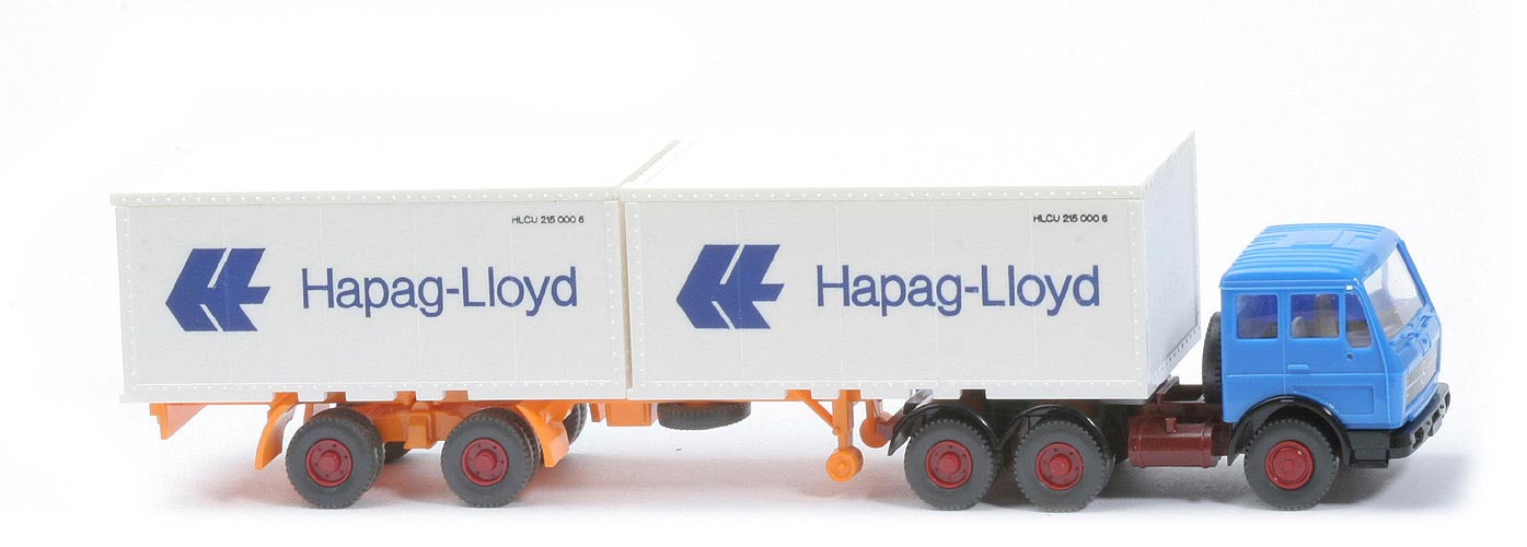 MB 2632 S Container-Sattelzug - Hapag-Lloyd 2 x 20 ft , signalblau - Hapag-Lloyd 6 ?