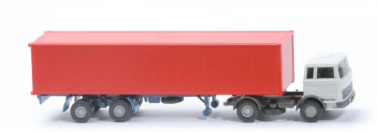 MB LPS 1620 Container-Sattelzug - unbeschriftet  grauweiß / ... / basaltgrau - Mercedes ?