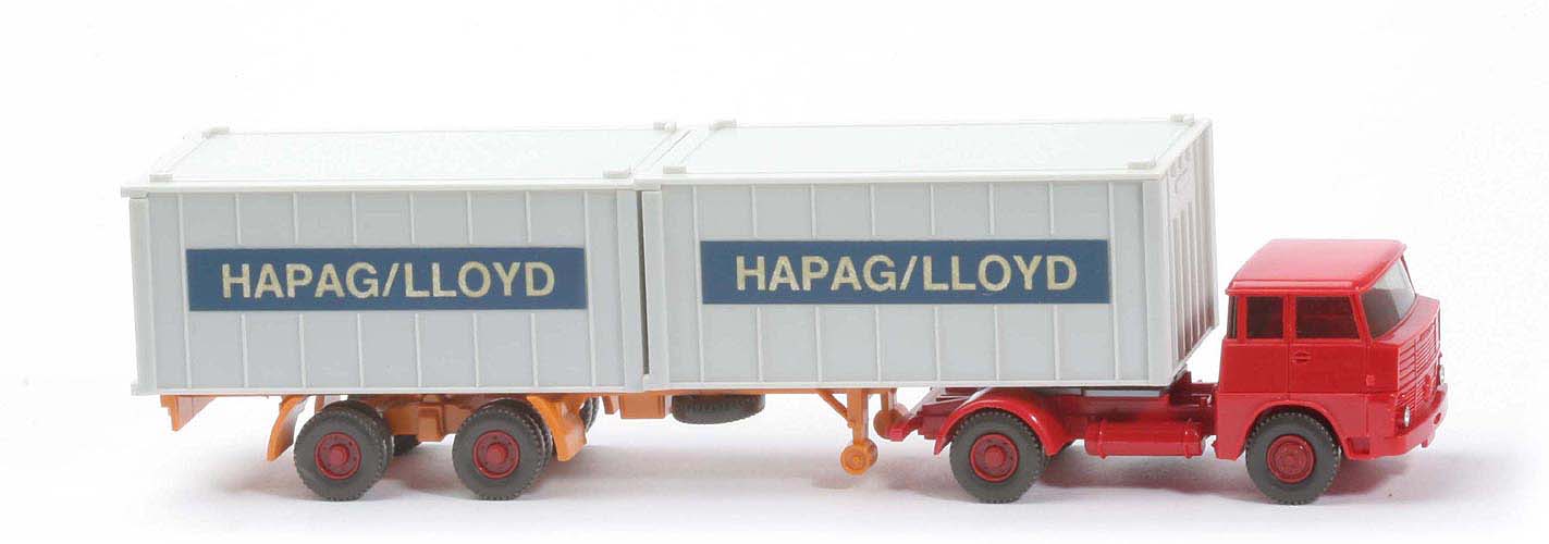 Henschel HS 14 Container-Sattelzug - Kabine rot, Bolzen stark - Hapag-Lloyd - ?