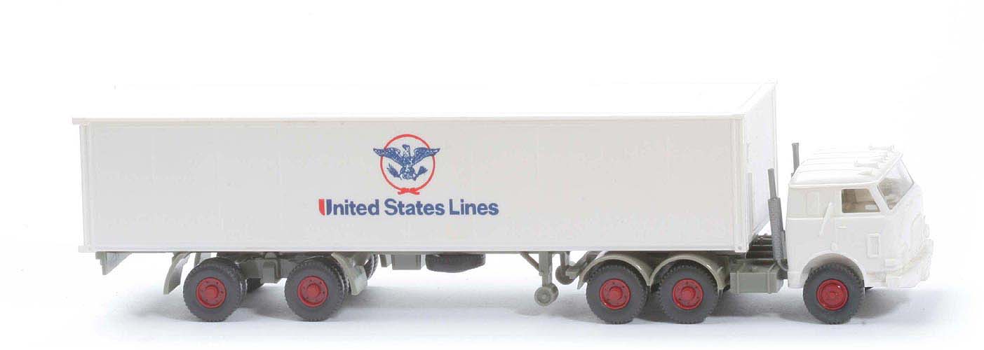 US-Zugmaschine Container-Sattelzug - United States Lines, weiß - 520/38c