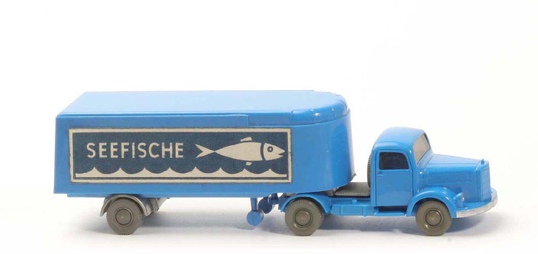 MB L 3500 S Alter Kühlsattelzug - Seefische stilisiert - himmelblau  / himmelblau - 520/24- ?