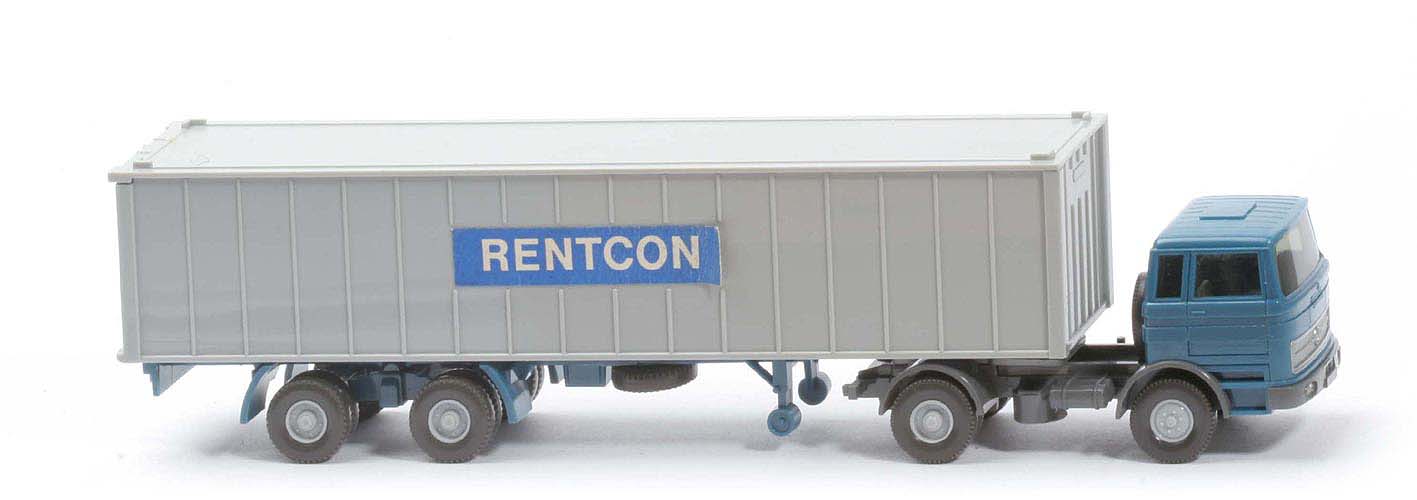 MB LPS 1620 Container-Sattelzug II - RENTCON azurblau / basaltgrau - 523/15a
