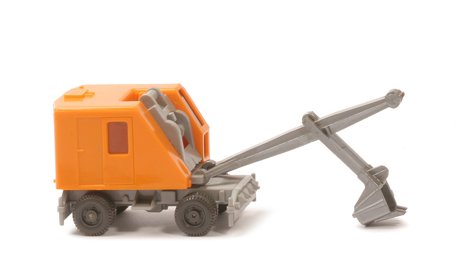 Löffelbagger mit Rädern - glasiges hellorangegelb - 660/5d