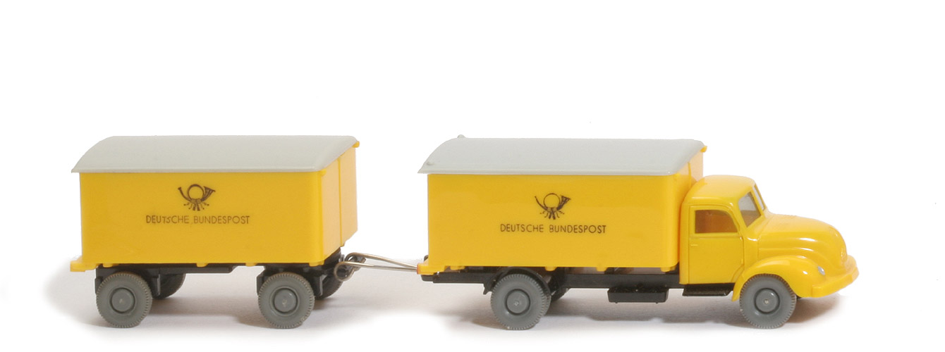 Magirus S 3500 Alter Postwagen - CH schwarz, mit Pos.-Leuchten Dach - 550/25a