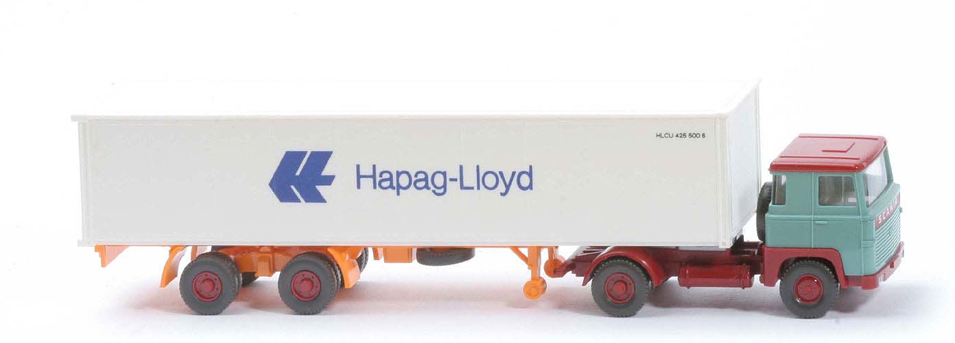 Scania 110  Container-Sattelzug - Hapag-Lloyd türkis - Hapag-Lloyd 8a