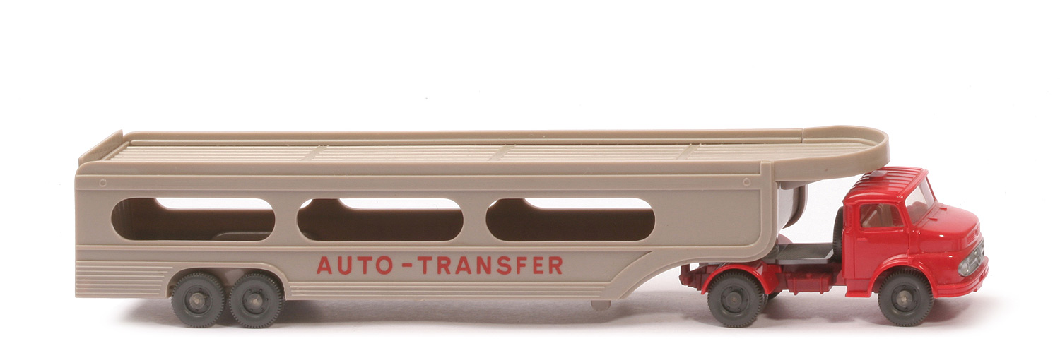 MB 1413 PKW-Transporter Auto-Transfer - FH rot, Aufl. graubeige, Druck rot - 580/12e