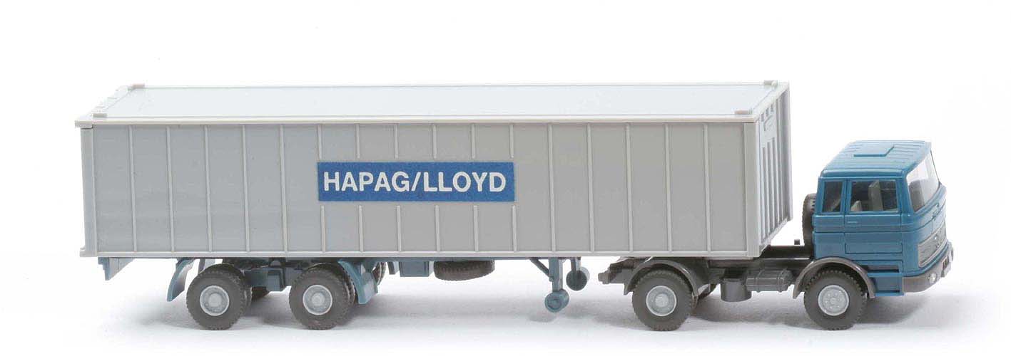 MB LPS 1620 Container-Sattelzug II - Hapag-Lloyd  azurblau / basaltgrau - 523/12a