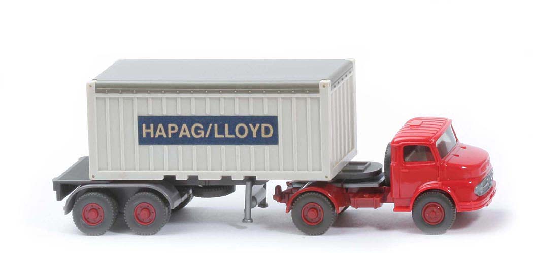 MB LS 1413 Container-Sattelzug 20 ft - Hapag-Lloyd OT, rot / grauweiß - 526/8 ?