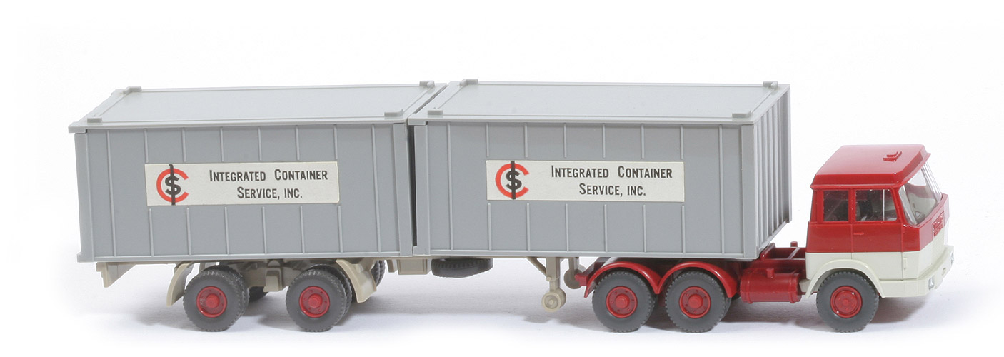 Hanomag-Henschel Container-Sattelzug - ICS 2 x 20 ft , platingrau - ICS (2) c