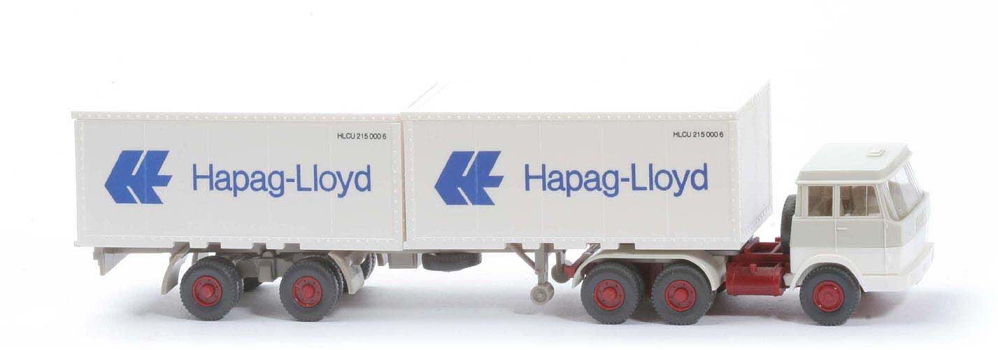 Hanomag-Henschel Container-Sattelzug - Hapag-Lloyd 2 x 20 ft , grauweiß/weiß - 521/13 ?