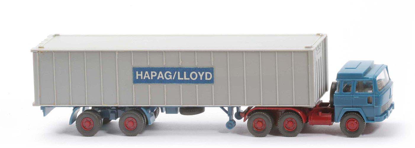 Magirus 235 D Container-Sattelzug - Hapag-Lloyd 1 x 40 ft, azurblau - Hapag-Lloyd 2a ?